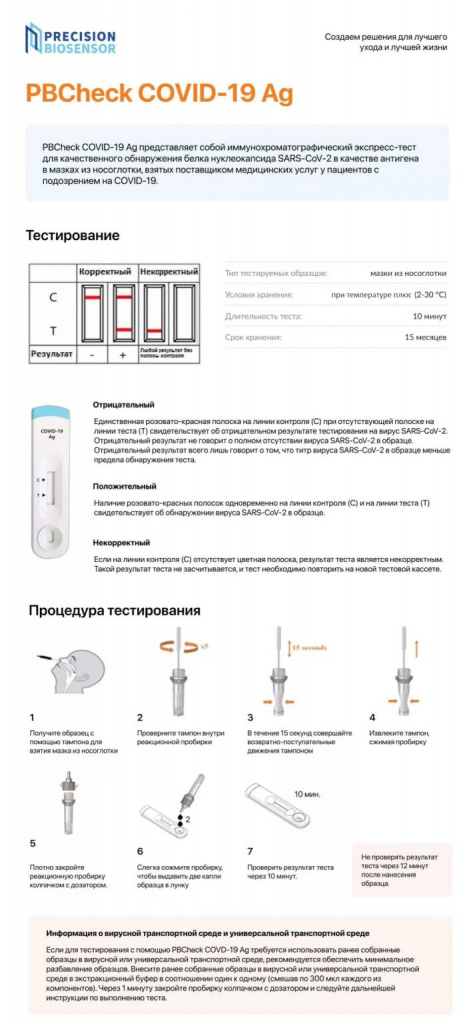 Экспресс тест на Covid-19